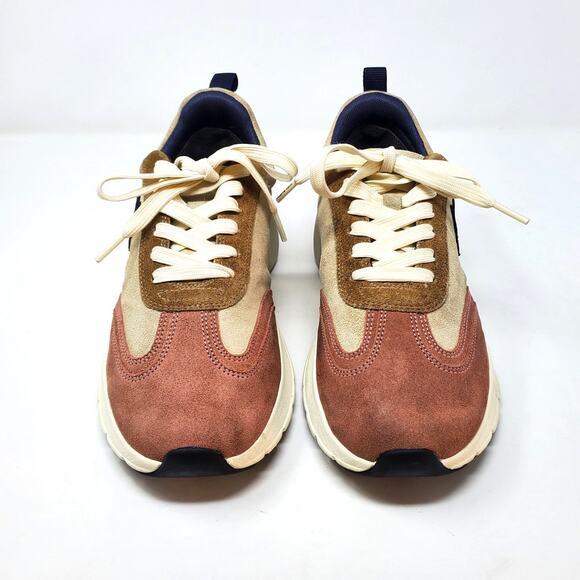 Tory Burch Good Luck Trainer Nat Suede Sneakers Navy Pink Moon 85463 Size 9.5 - Picture 5 of 9